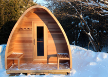 Red Cedar Sauna pod gemaakt in Canada